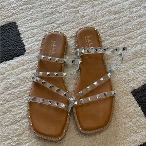 Stylish Silver Studded Sandals
